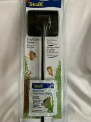 TETRA 16" STAY CLEAN CLEANING SYSTEM * w/ Fish Aquarium Wipes * BRAND NEW