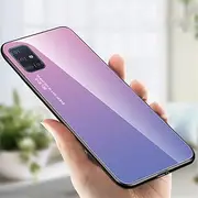 YOGISU Gradient Tempered Glass Case for Samsung Galaxy A51 A54 A71 S21 S22 S23 Ultra Plus S20 FE A52 A14 A32 A53 A73