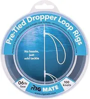 6 lb Pre-Tied Dropper Loop Rigs. Fishing Line Spool. Loops 18 Inches Apart with 5.5 Inch Loop Size. Perfect for Saltwater & Freshwater Fishing. Perfect for Snapper & Other Bottom Feeding Fish.