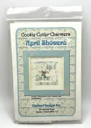 Cookie Cutter Charmers April Showers Umbrella Cross Stitch Pattern Kit Thread