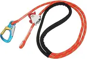 GRCFUMO Climbing Safety Lanyard, Adjustable Positioning Fall Protective Rope, Safety Positioning Fall Protection Rope for High Altitude