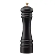 Black Pepper Mill or Salt Grinder Refillable, Adjustable Coarseness Black+ Gold