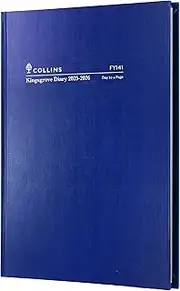 Collins Kingsgrove Diary - A4 Day to Page 2025-2026 Financial Year Planner - Navy