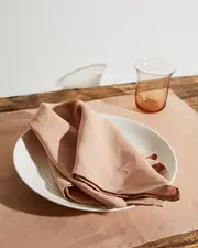Terracotta 100% French Flax Linen Napkins (Set of Four)