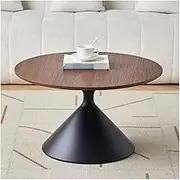 Small Coffee Table Set of 2, Hourglass Shape Side Table Nesting Tables Round End Table for Living Room, Bedroom, Office(Black 1,B)