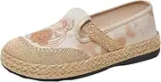 [Generic] Casual Elevator Shoes Spring Summer and Autumn Ethnic Style Embroidery Casual Comfortable Linen Shoes Single Light Breathable Summer for Men