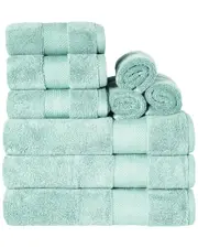 Superior Turkish Cotton Highly Absorbent Solid 9Pc Ultra-Plush Towel Set