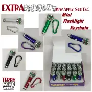Au 24x Mini Flashlight LED Pocket Keychain Keyring Camping Torch Lamp Light