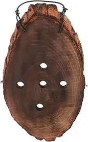 Kisangel Solid Wood Planting Board Staghorn Fern Plant Succulent Vertical Planter Wooden Wall Planters Hanger Wood Hanging Planter Mounting Board for Staghorn Fern Coffee Fir