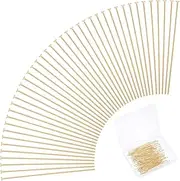 PH PandaHall 24K Gold Flat Head Pins, 100pcs 35mm 304 Stainless Steel Jewelry Making Pins 23 Guage Beading Pin Bendable Wire Pin for Earring Pendant Bracelet Necklace Jewelry DIY Craft