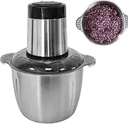 Meat Grinder - Electric Vegetable Chopper - 2L Stainless Steel Compact Multifunctional Food Processor for Onion Chopping Meal Prep Prepping Kitchen Burgers Home Cooking Mincing