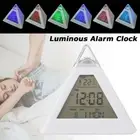Pyramid Digital Thermometer Meter Number Clock Bedside Clocks Alarm Clock