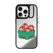 iPhone 16 Pro Mirror Ring Stand Case MagSafe Compatible Strawberry Box by PIKARAR