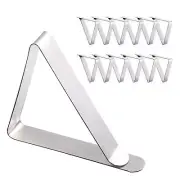 Tablecloth Clips -12 Packs Flexible Stainless Steel Picnic Tablecloth Clips f...