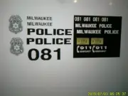 Milwaukee Wisconsin Police Patrol Car Decals 1:64 two for one money