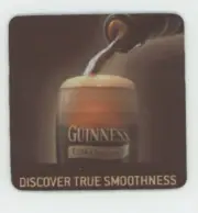 Guinness Beer COASTER - Dublin Ireland - Discover True Smoothness