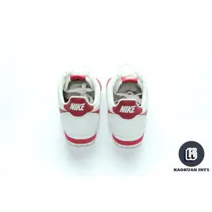 Nike classic cortez leather 復古 阿甘 皮革 米白 紅 861535 103【高冠國際】