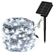 LED Solar Fairy Lights Lamp Outdoor 7M 50LEDs String Waterproof Holiday Party Garland Solar Garden Christmas Lights - white