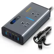 200W 12V DC to 110V AC Power Inverter Sinewave Inverter Adapter with 4 USB Ports
