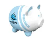 Cronulla Sharks NRL Dolomite Piggy Bank Money Box with Coin Slot
