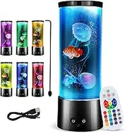 YISITONG Jellyfish Lamp Night Light, 17 Color Changing Jelly Fish Tank Mood Lamps, High-Performance Pump & 24/7 Quiet Operation - Aquarium Night Light Mood Lamps for Home, Office Decoration, Gifts