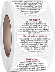 1.5 inch Candle Warning Labels | 1.5 inch Candle Jar Container Stickers Roll | Safety Labels Decal for Candle Making Candle Jars Tins B/