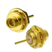 10pcs MMCX Jack female nut bulkhead panel mount ST RF Connector with solder cup