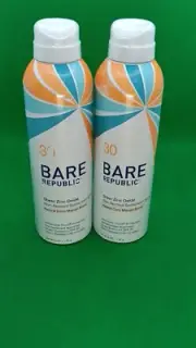 Bare Republic Sunscreen Spray SHEER Zinc Oxide SPF 30 CoCo Mango Scent - 6ozs