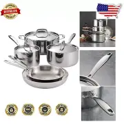 NSF-Certified Stainless Steel 8-Piece Cookware Set - Induction & Dishwasher Safe