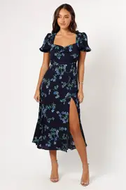 [PUP78] Hendrix Midi Dress - Midnight Blues XS navy