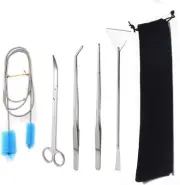 4 Pieces Aquarium Scissor Tools Kit,Aquarium Scissor Tweezers Spatula Tool,4 in