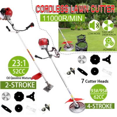 Brush Cutter Petrol Pole Chainsaw 62CC Saw Trimmer Cutter Whipper Snipper Hedge