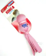 Kong Wubba Puppy Fetch & Tug Squeaker Dog Toy Pink