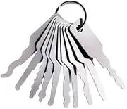 Mrchrogge 10 Piece Replacement Skeleton Lock Key Set Stainless Steel Multiple Shapes Multifunctional Emergency Tool Repair Tools