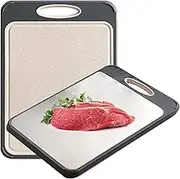 Cutting Board for Kitchen Double Sided,304 Stainless Steel Chopping Board,Hanging Kitchen Pastry Board,Thickened Cutting Edge Baking Sheet,Large Size 16”×11” Easy to Clean