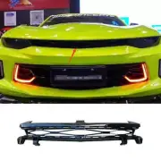 For Chevrolet Camaro 2016-2021 Matte Black Front Upper Mesh Grille Grill Cover