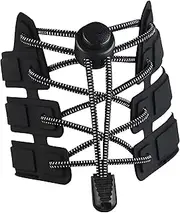 [Pakho] No Tie Shoelaces for Adults & Kids - Elastic Slip-Resistant Shoe Laces 120cm with Secure Clips - StretchLace for Sneakers, Running Shoes, Boots & Sports (5 Colors, Fall Prevention Laces)
