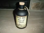 DEAD MEN TELL NO TALES POTION BOTTLE FLAT BLACK WITH CORKSCREW GLITTER LABEL