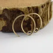 Gold Filled Hoop Ear wires - Small Earwires - Earrings Findings - Ear Hoops