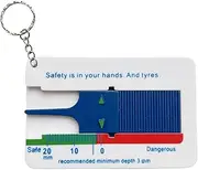 Tire Tread Depth, Keyring Depth Gauge, 2.56x1.69x0.2in Easy Accurate Reading, High Precision Thickness Ruler, Portable Measuring Tool for Car, Motorcycle, Truck