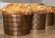 15oz Round Panettone Paper Mold | 12 Pack | Non Stick Easter Bread Kulich Paska Brown Design W 5.1 x H 3.35-In by SHSH trade group