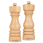 2pc Cole & Mason London Salt and Pepper Mill Gift Set - Natural Beech 18cm