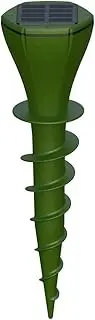 X-octenol 2 Pack Mole Repellent Screw Solar Powered Gopher Deterrent Stake for Outdoor Lawns with Electic Vibration, Repels Snake Vole Groundhog Armadillo from Yard and Garden