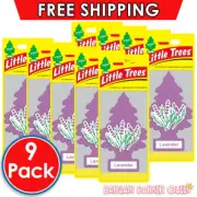 9 x Little Trees Air Fresheners Lavender Scent Freshens Car Truck Home Office