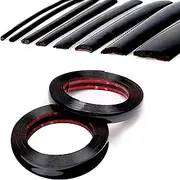 16Ft Glossy Black Automotive Car Exterior and Interior Molding Trim Universal Bumper Window Door Body Side Decorative Strip Scratch-Proof (Width: 1/2inch（12mm）)