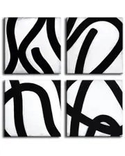 Ready2HangArt Curves I-IV 4pc Wrapped Canvas Wall Art by Norman Wyatt