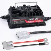 LiFePO4 Battery Charger 20A 14.6V Anderson and M8 Ring Connectors US Plug 110V