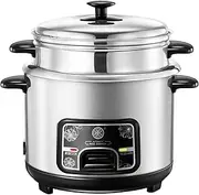 Rice Cooker Home Intelligent Insulation Multi-Function Stainless Steel Inner Pot Spoon Steamer and Measuring Cup Dormitory Small Appliances Rice Cooker (2 L)