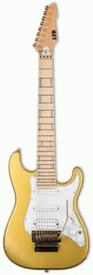ESP LTD Javier Reyes JRV-8 8-String Guitar Metallic Gold with Hardshell Case
