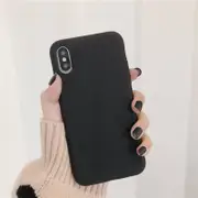 Case Silicone Cover Thin Soft Slim - For Apple iPhone XR (Black)